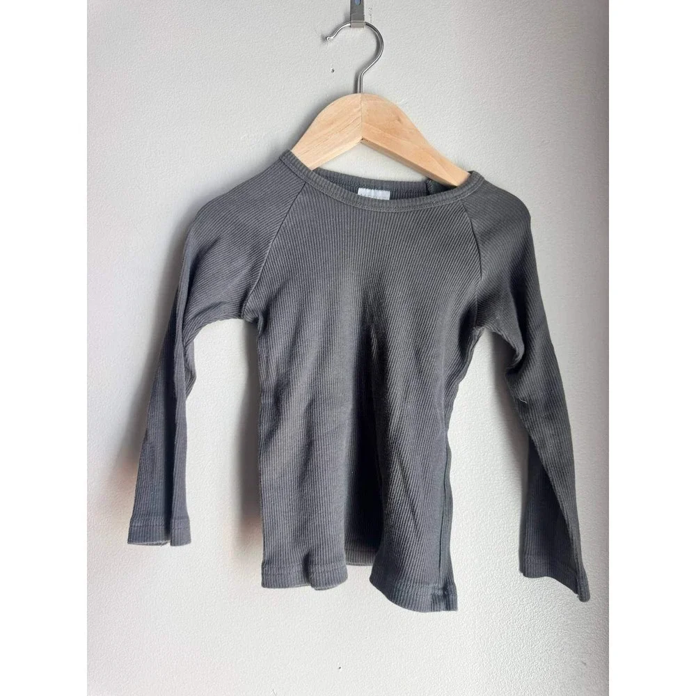 Mebie Baby Ribbed Organic Cotton Top Jogger Set 3T Scandi Baby Euro Summer Y2K